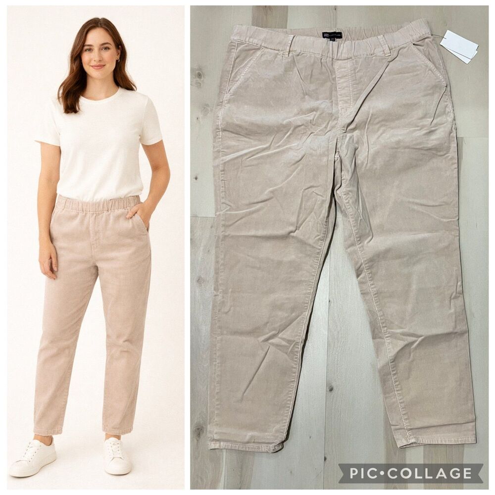 Juicy Couture NWT Plus Size 20W Blush Nude Elastic Waist Skinny Corduroy Pants